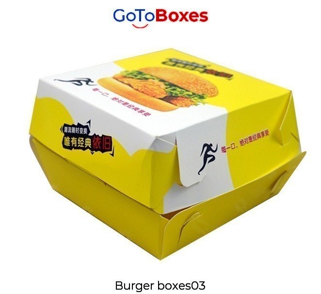 Printed Burger boxes