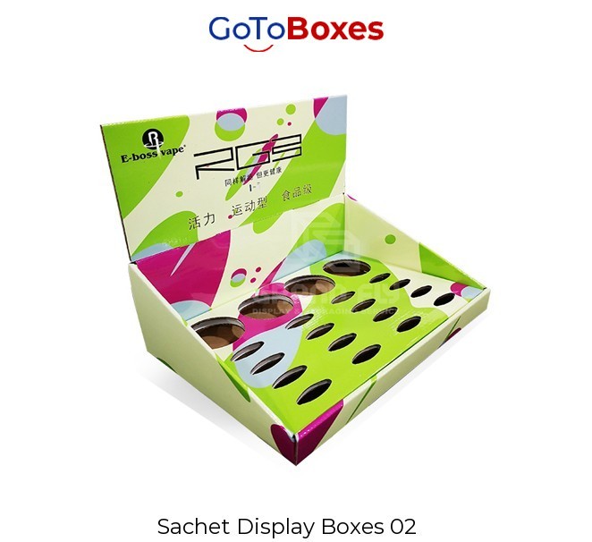 Download Sachet Display Boxes | Wholesale Sachet Display Packaging | GoToBoxes