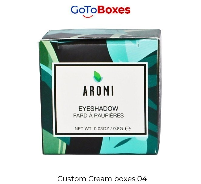 Cream boxes with logo