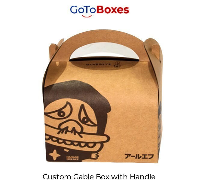 Printed Gable Box with Handle | Go To Boxes