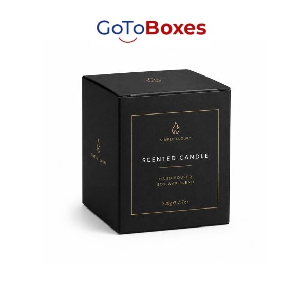 Black Cardboard Candle Boxes