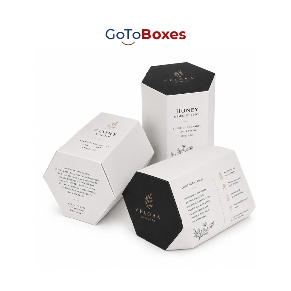 Hexagon Candle Boxes with Logo