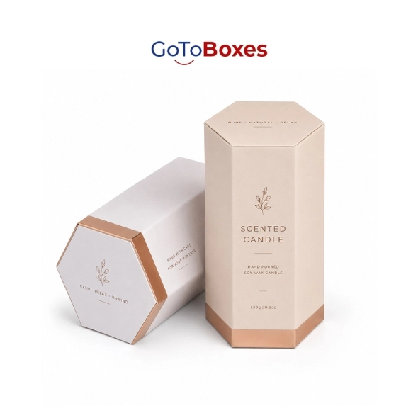 Printed Hexagon Candle Boxes