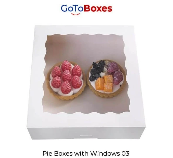 White Pie Boxes with Windows UK